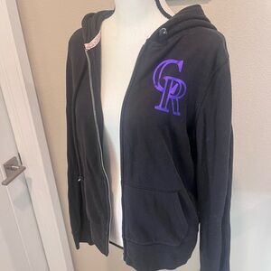 PINK Victoria's Secret Black Hoodie Colorado Rockies